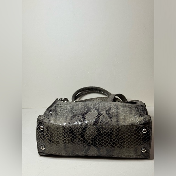 Michael Kors Large Hamilton Python-Print Leather Tote Shoulder Satchel Bag - Picture 8 of 12